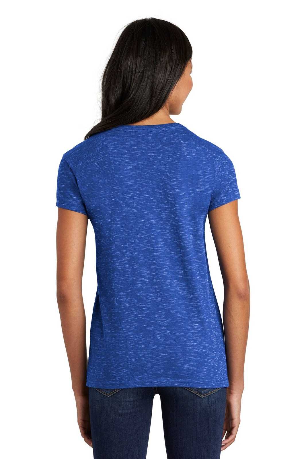 District DT664 Women&#39;s Medal V-Neck Tee - Deep Royal - HIT a Double - 2