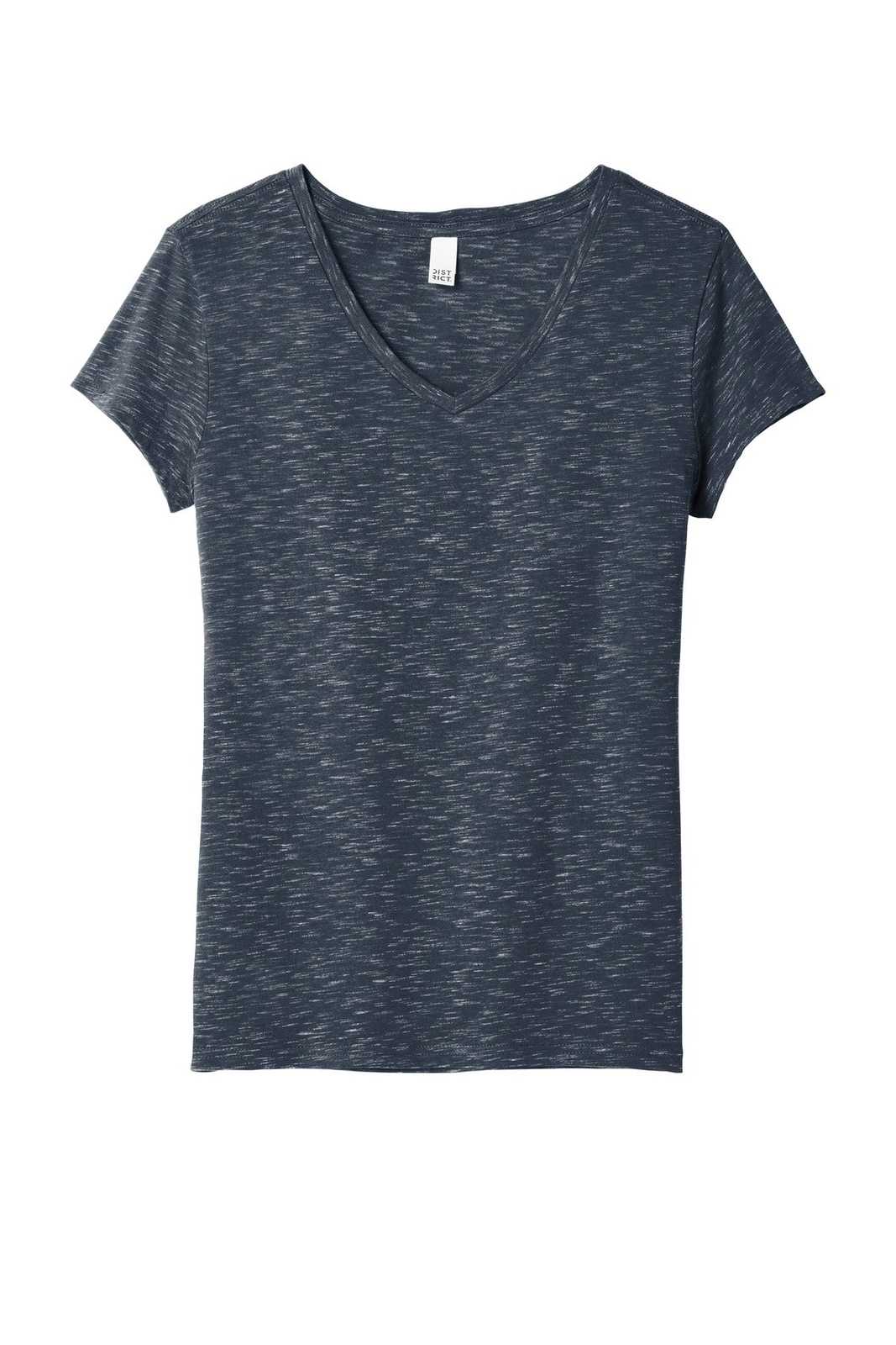 District DT664 Women&#39;s Medal V-Neck Tee - New Navy - HIT a Double - 5