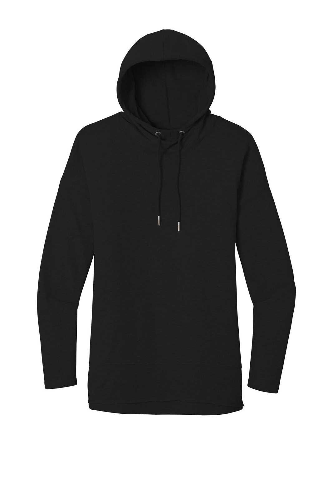 District DT671 Women&#39;s Featherweight French Terry Hoodie - Black - HIT a Double - 5