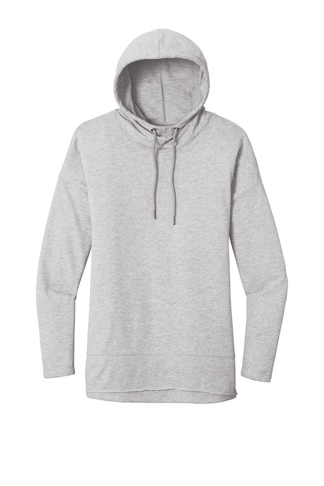 District DT671 Women&#39;s Featherweight French Terry Hoodie - Light Heather Gray - HIT a Double - 5