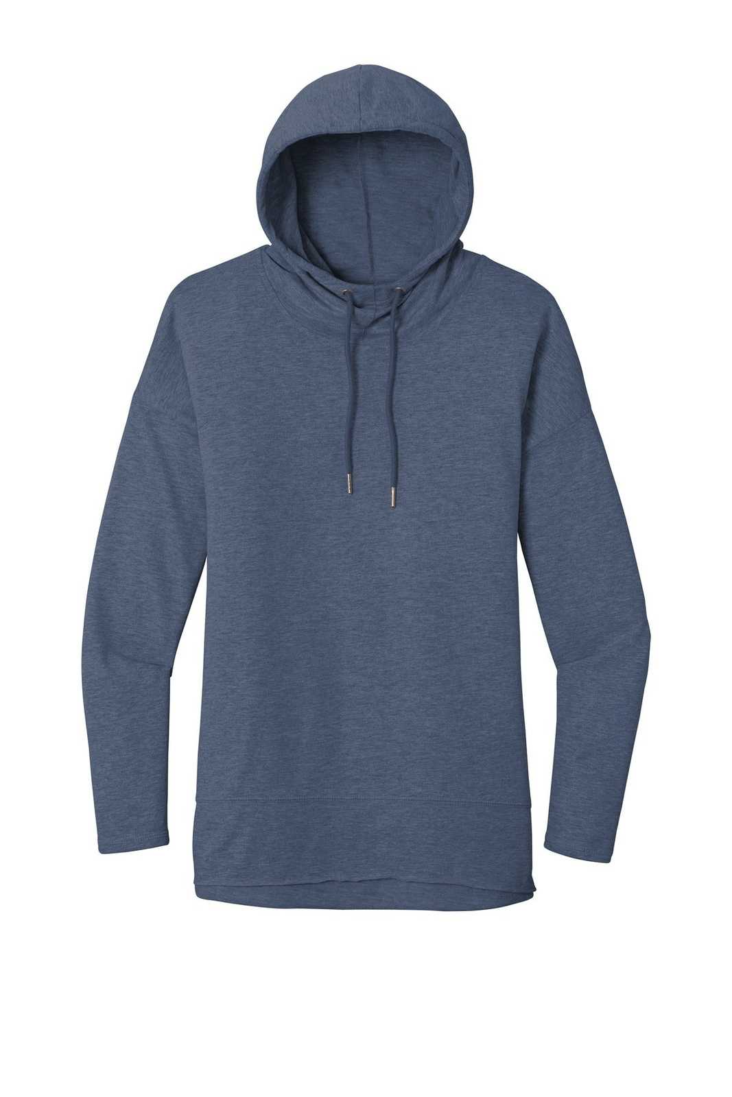 District DT671 Women&#39;s Featherweight French Terry Hoodie - Washed Indigo - HIT a Double - 5