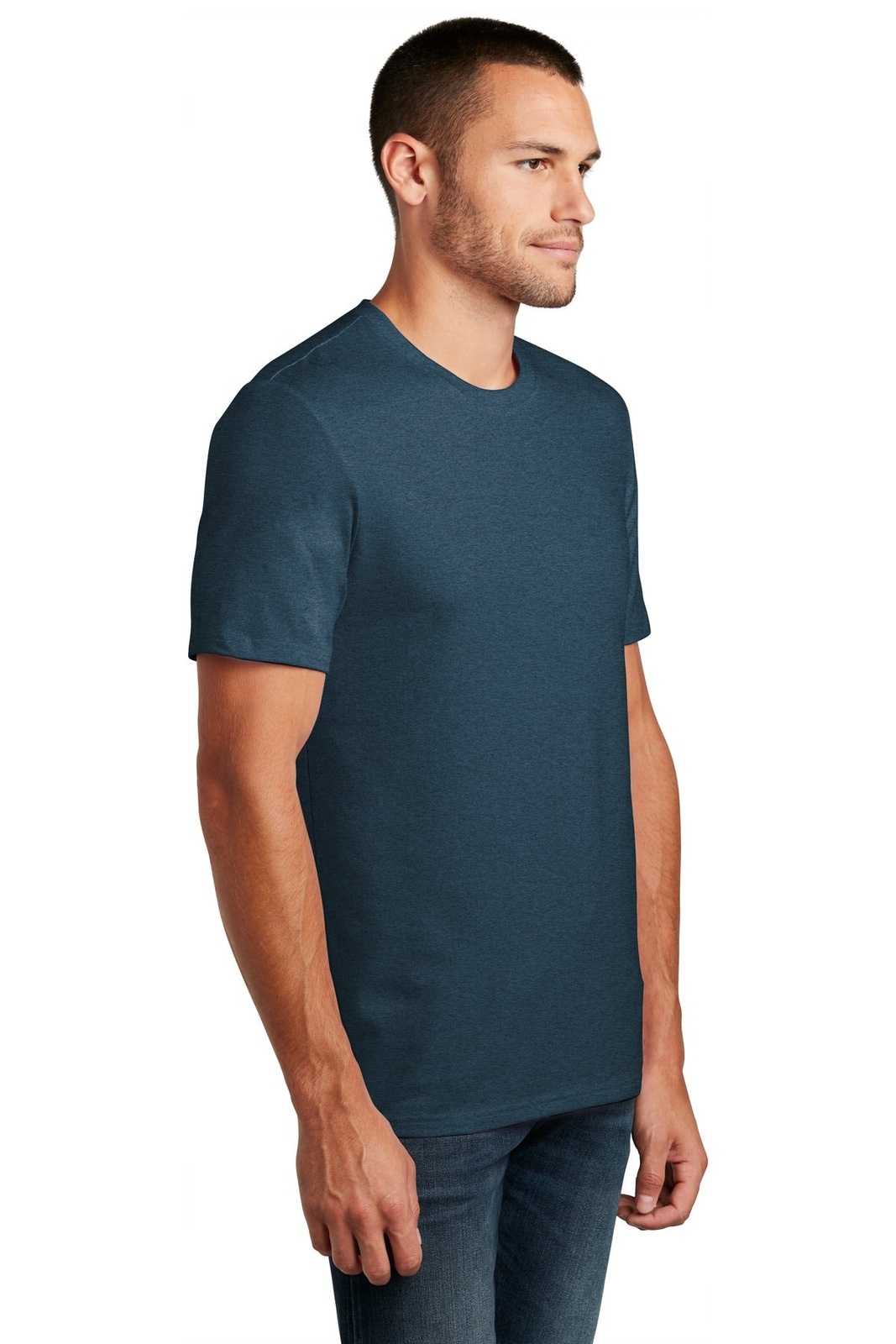 District DT7500 Flex Tee - Heathered Neptune Blue - HIT a Double - 4