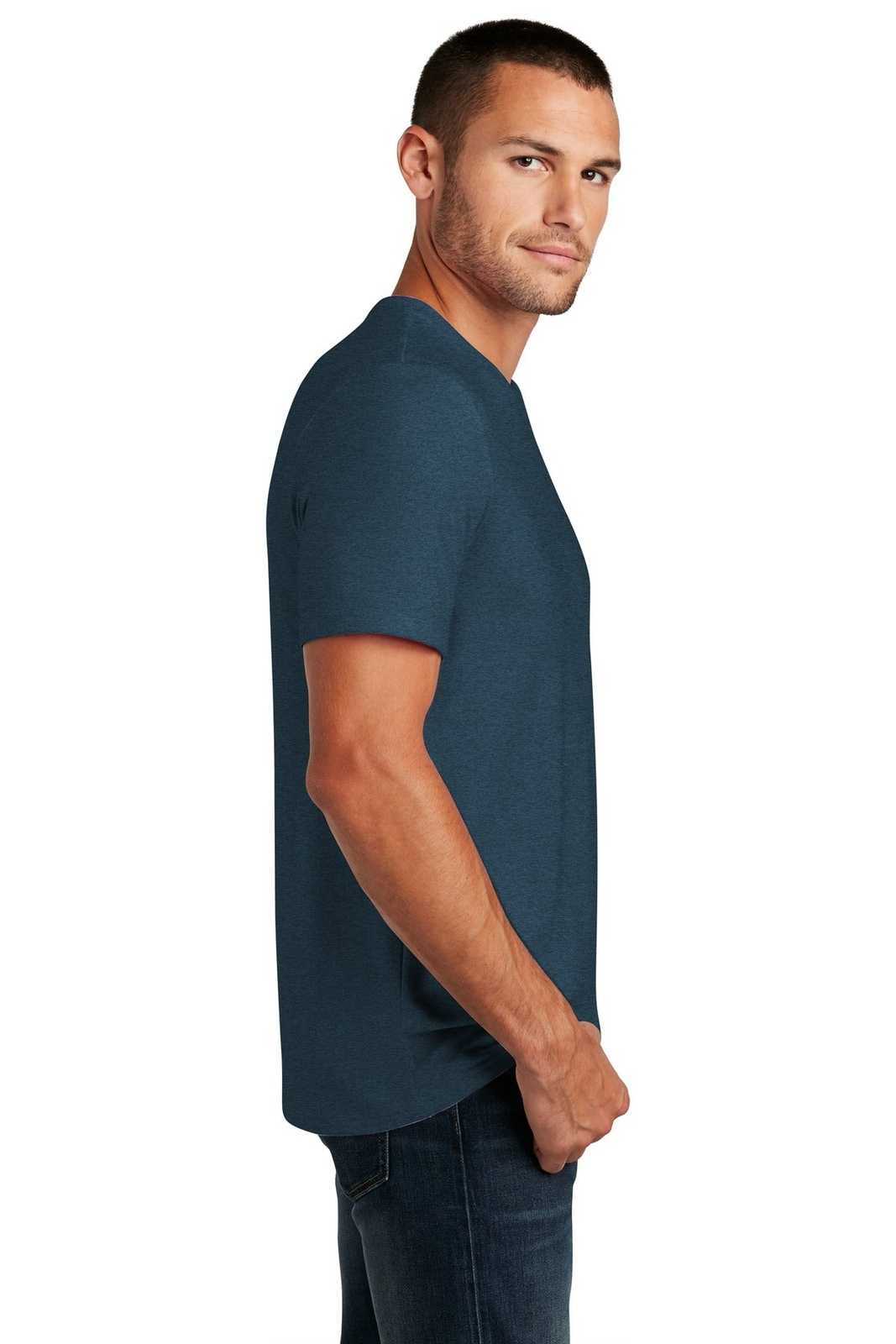 District DT7500 Flex Tee - Heathered Neptune Blue - HIT a Double - 3