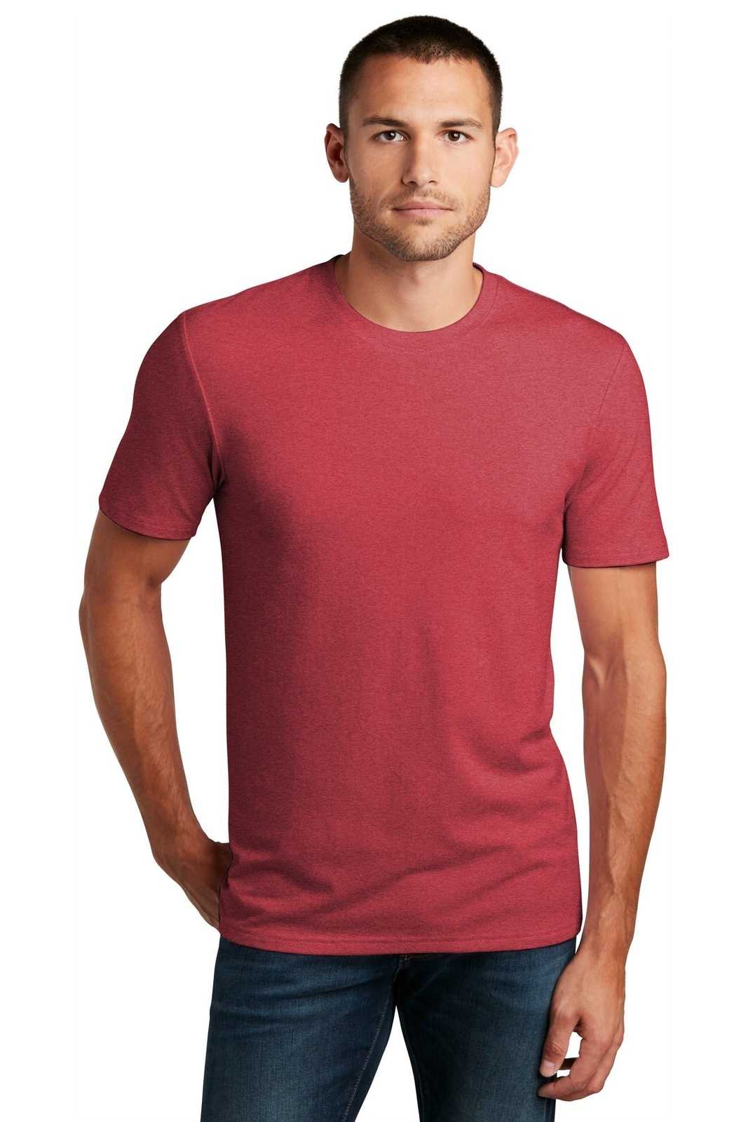 District DT7500 Flex Tee - Heathered Red - HIT a Double - 1