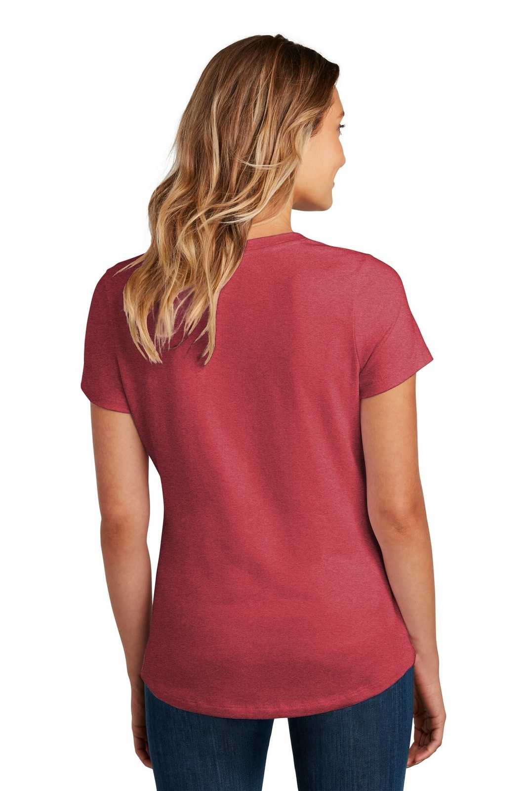 District DT7501 Womens Flex Scoop Neck Tee - Heathered Red - HIT a Double - 2
