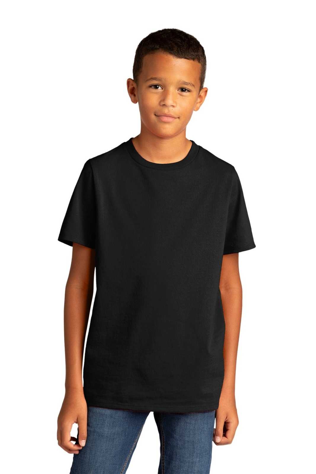 District DT8000Y Youth Re-Tee - Black - HIT a Double - 1