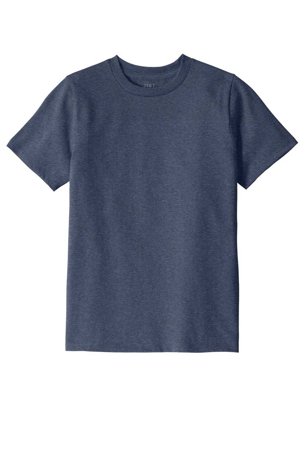 District DT8000Y Youth Re-Tee - Heathered Navy - HIT a Double - 2