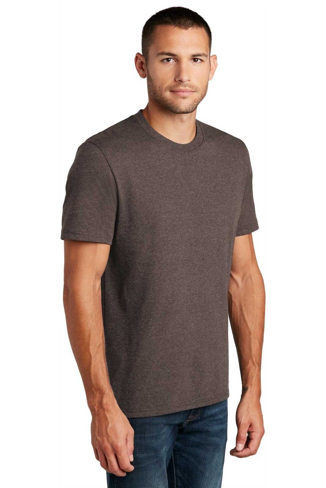 District DT8000 Re-Tee - Deep Brown Heather - HIT a Double - 4