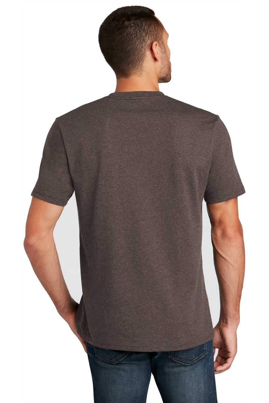 District DT8000 Re-Tee - Deep Brown Heather - HIT a Double - 1
