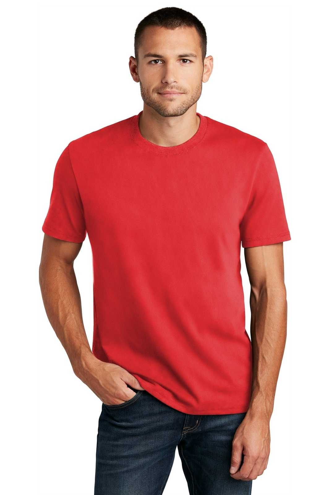 District DT8000 Re-Tee - Ruby Red - HIT a Double - 1