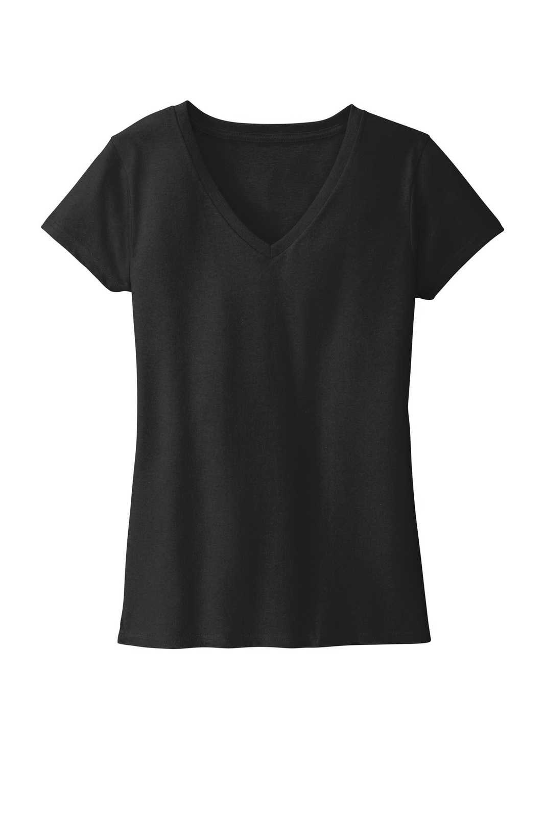 District DT8001 Womens Re-Tee V-Neck - Black - HIT a Double - 5