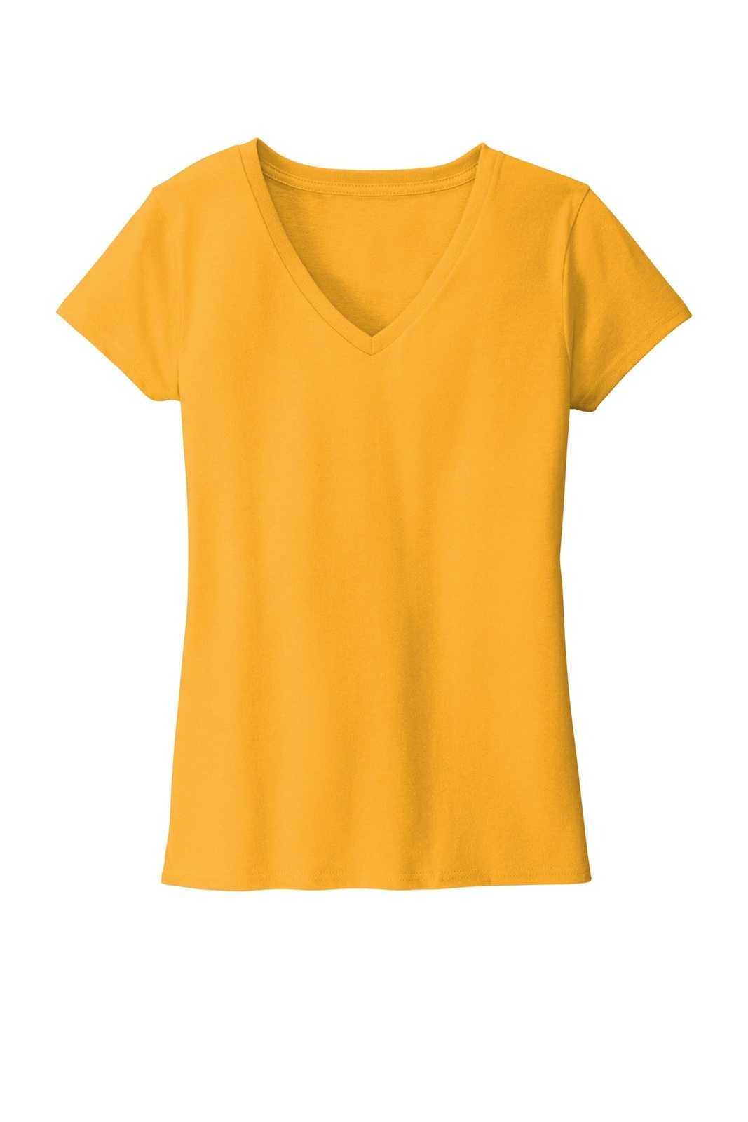 District DT8001 Womens Re-Tee V-Neck - Maize Yellow - HIT a Double - 5