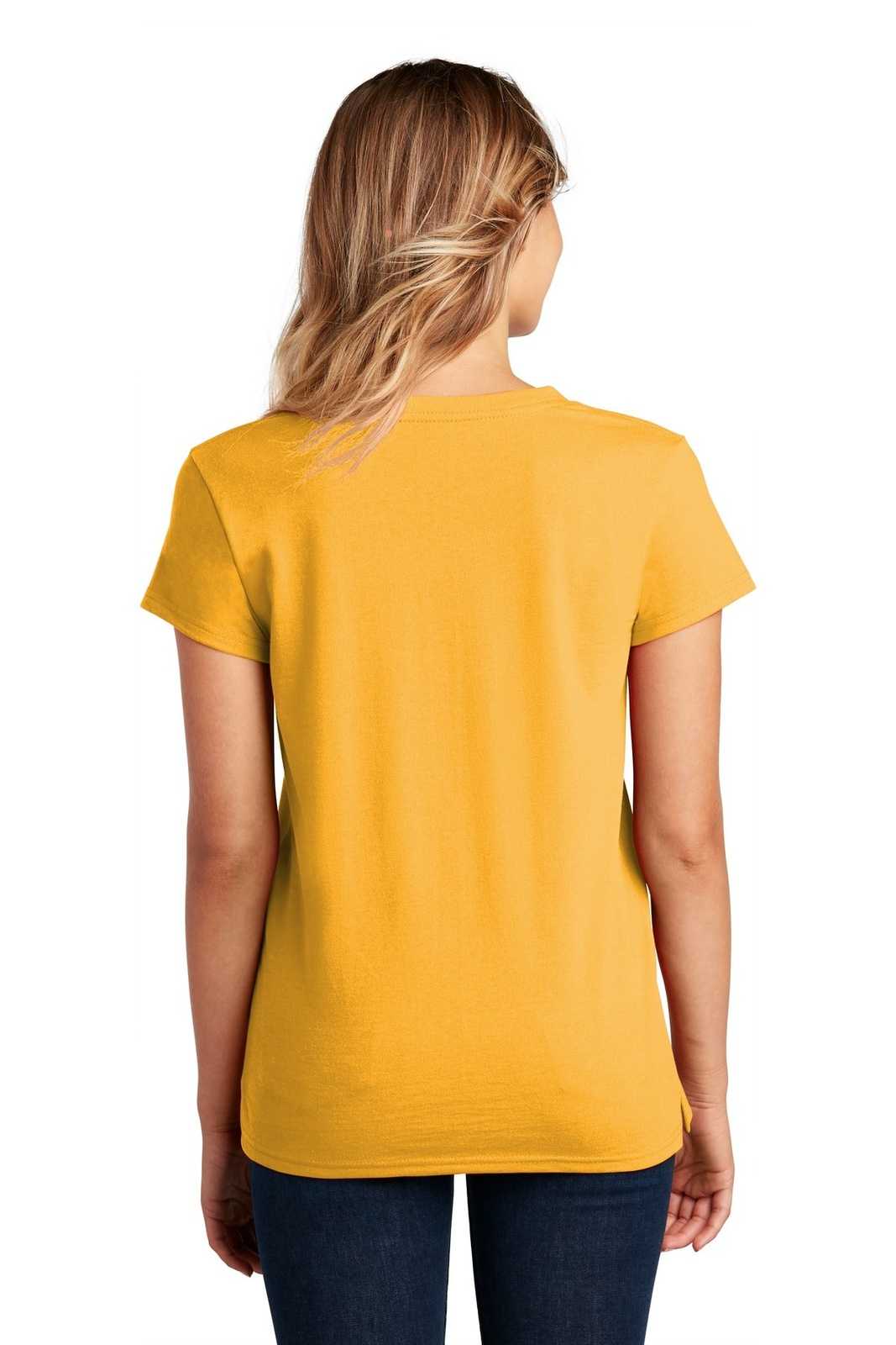 District DT8001 Womens Re-Tee V-Neck - Maize Yellow - HIT a Double - 2