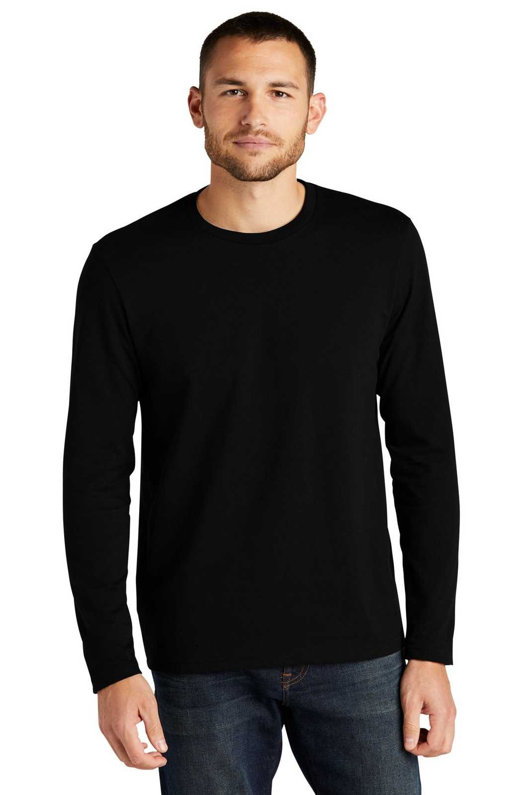 District DT8003 Re-Tee Long Sleeve - Black - HIT a Double - 1