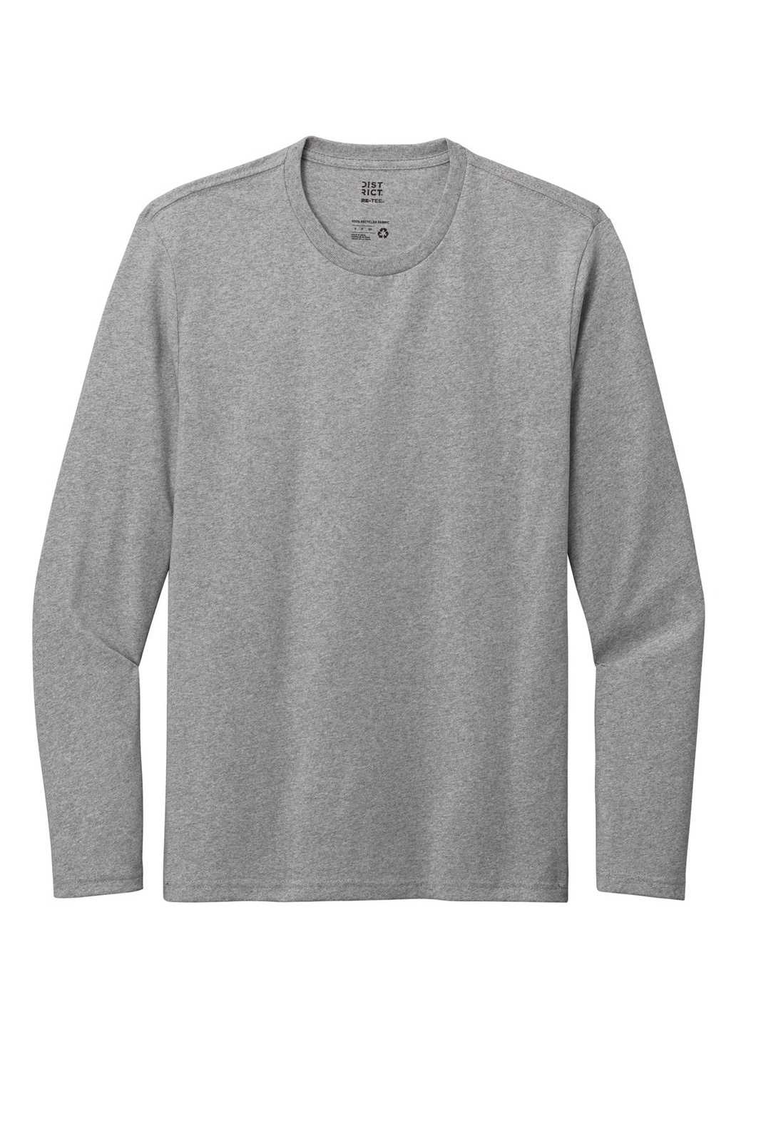 District DT8003 Re-Tee Long Sleeve - Light Heather Grey - HIT a Double - 2