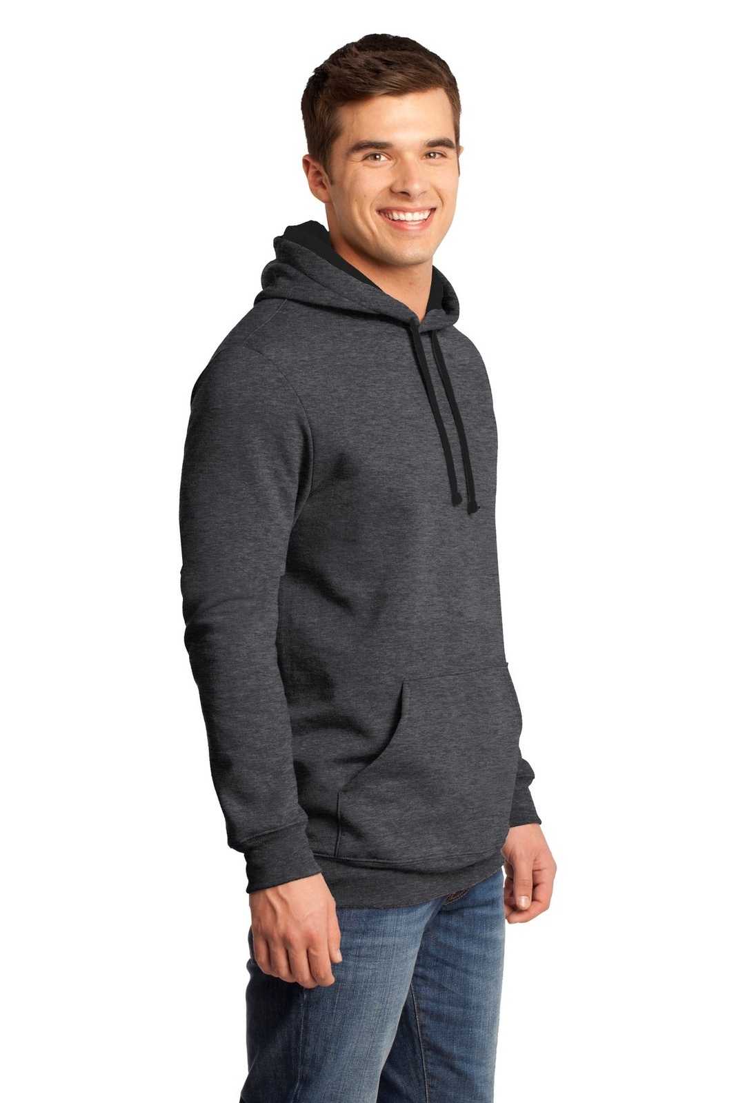 District DT810 The Concert Fleece Hoodie - Heathered Charcoal - HIT a Double - 4