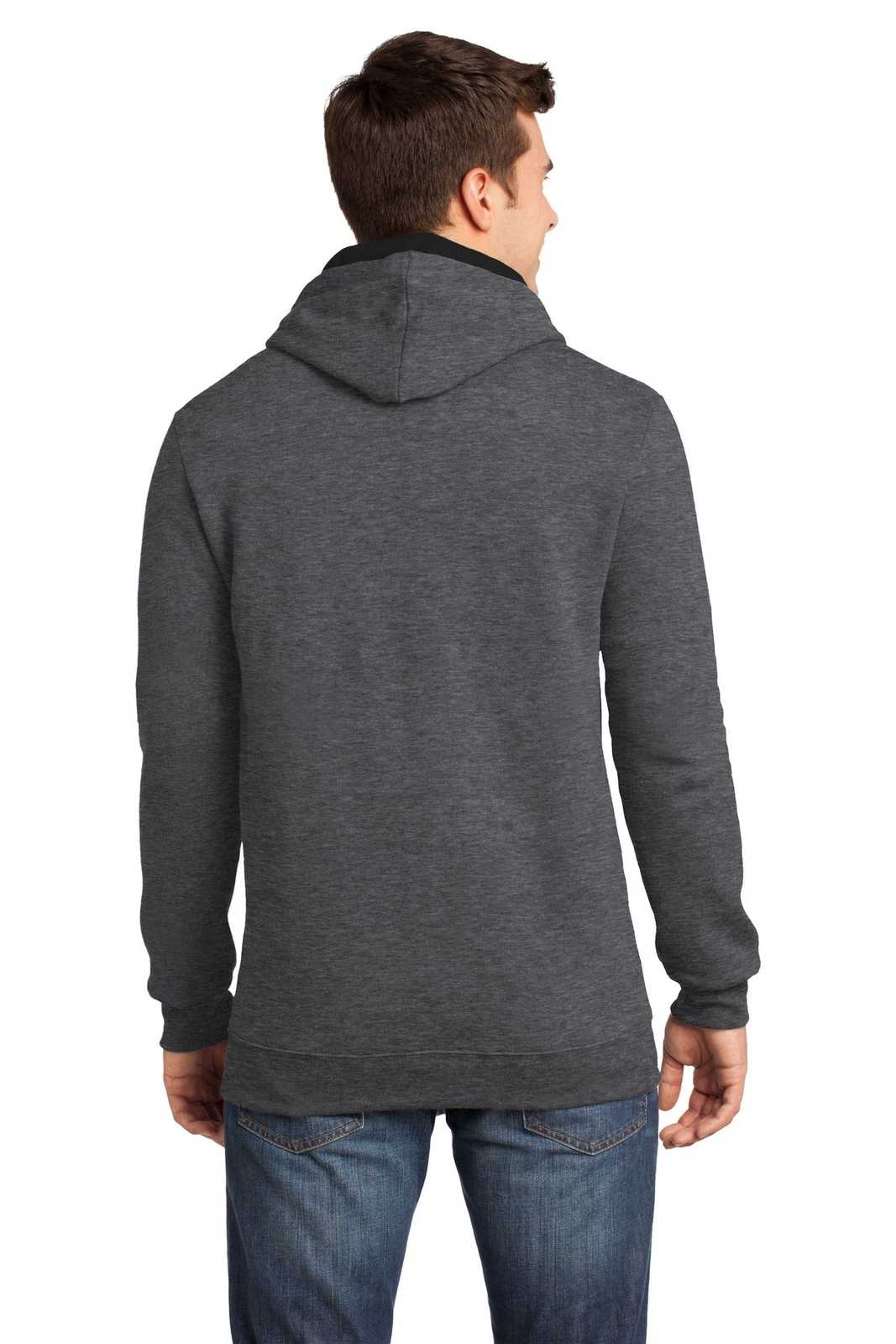 District DT810 The Concert Fleece Hoodie - Heathered Charcoal - HIT a Double - 2