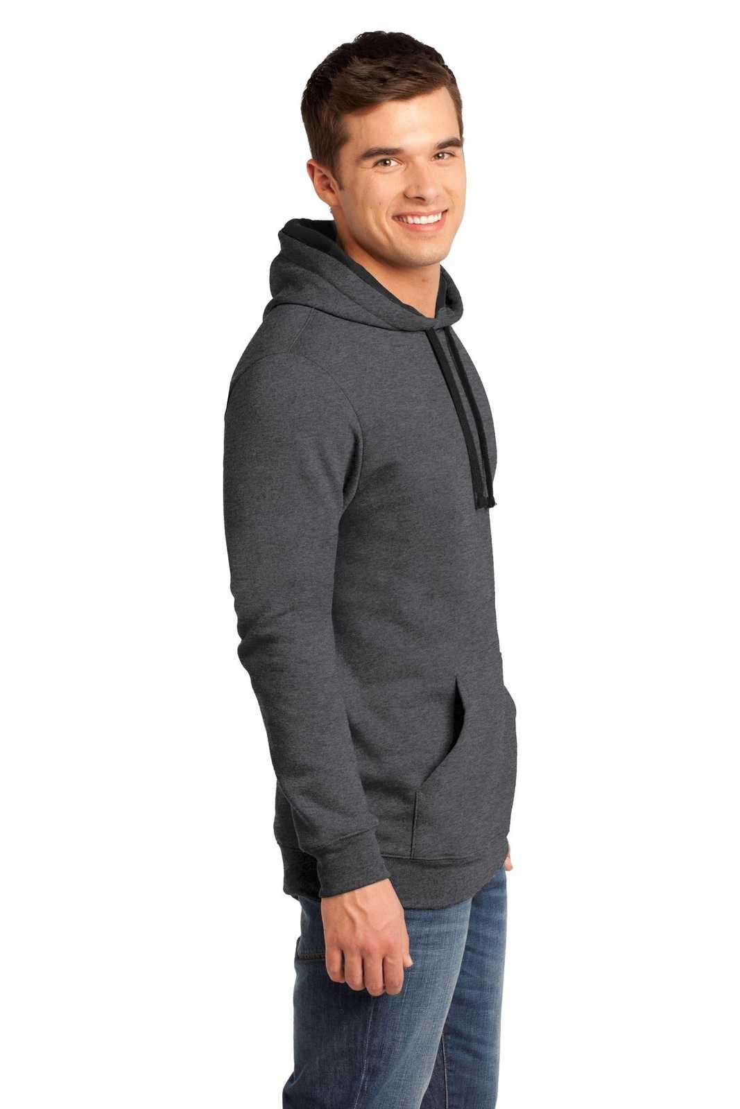 District DT810 The Concert Fleece Hoodie - Heathered Charcoal - HIT a Double - 3