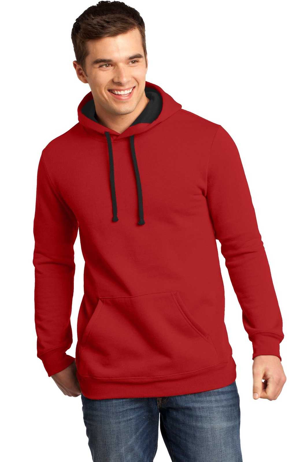 District DT810 The Concert Fleece Hoodie - New Red - HIT a Double - 1