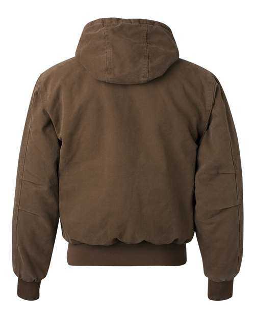 Dri Duck 5020T Cheyenne Boulder Cloth Hooded Jacket with Tricot Quilt Lining Tall Sizes - Field Khaki - HIT a Double