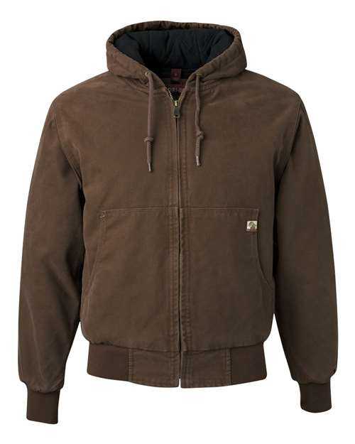Dri Duck 5020T Cheyenne Boulder Cloth Hooded Jacket with Tricot Quilt Lining Tall Sizes - Tobacco - HIT a Double