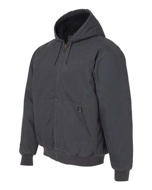 Dri Duck 5020 Cheyenne Boulder Cloth Hooded Jacket with Tricot Quilt Lining - Charcoal - HIT a Double