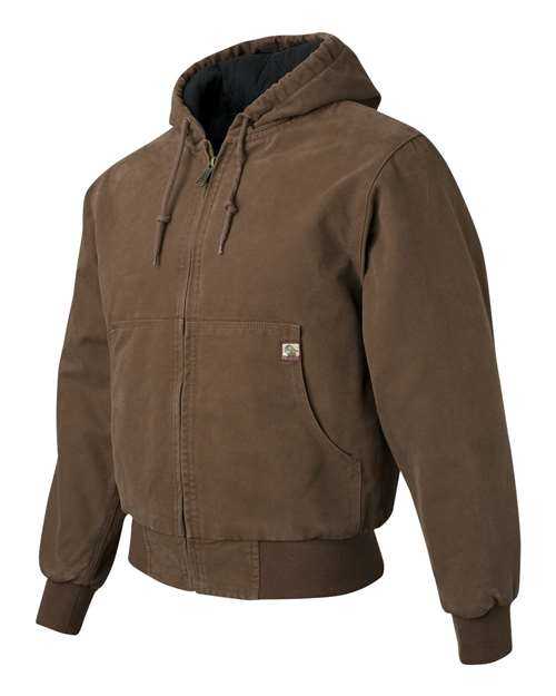 Dri Duck 5020 Cheyenne Boulder Cloth Hooded Jacket with Tricot Quilt Lining - Field Khaki - HIT a Double