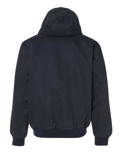 Dri Duck 5020 Cheyenne Boulder Cloth Hooded Jacket with Tricot Quilt Lining - Navy - HIT a Double
