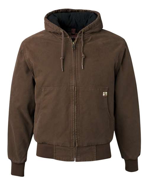 Dri Duck 5020 Cheyenne Boulder Cloth Hooded Jacket with Tricot Quilt Lining - Tobacco - HIT a Double