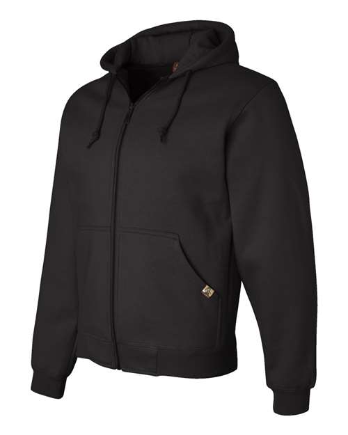 Dri Duck 7033T Crossfire Heavyweight Power Fleece Hooded Jacket with Thermal Lining Tall Sizes - Black - HIT a Double
