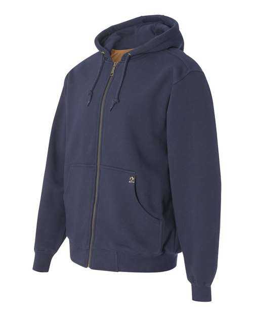 Dri Duck 7033T Crossfire Heavyweight Power Fleece Hooded Jacket with Thermal Lining Tall Sizes - Navy - HIT a Double