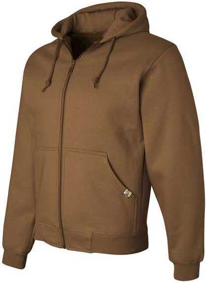 Dri Duck 7033T Crossfire Heavyweight Power Fleece Hooded Jacket with Thermal Lining Tall Sizes - Saddle" - "HIT a Double