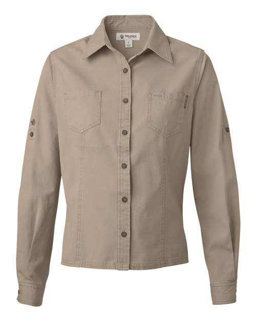 Dri Duck 8284 Sawtooth Collection Women's Mortar Long Sleeve Shirt - Rope - HIT a Double