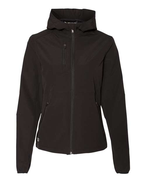 Dri Duck 9411 Women's Ascent Soft Shell Hooded Jacket - Black - HIT a Double