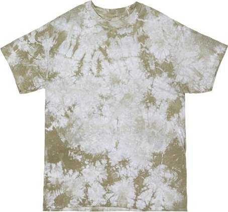 Dyenomite 200CR Crystal Tie-Dyed T-Shirt - Olive Oil - HIT a Double - 1