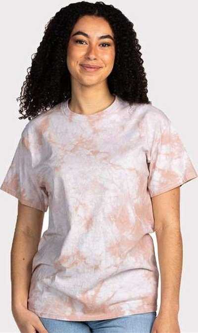 Dyenomite 200CR Crystal Tie-Dyed T-Shirt - Sand - HIT a Double - 2