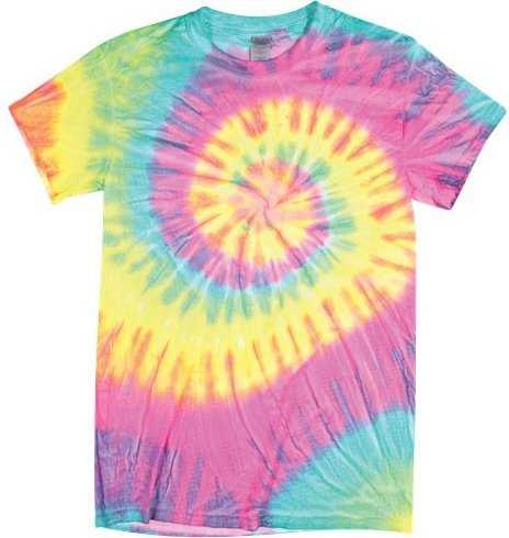Dyenomite 200MS Multi-Color Spiral Tie-Dyed T-Shirt - Daybreak - HIT a Double - 1