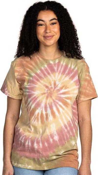 Dyenomite 200MS Multi-Color Spiral Tie-Dyed T-Shirt - Everglades - HIT a Double - 1