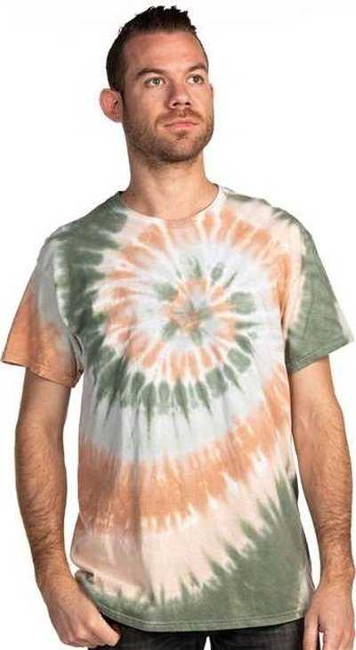 Dyenomite 200MS Multi-Color Spiral Tie-Dyed T-Shirt - Moab - HIT a Double - 1