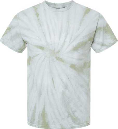 Dyenomite 20BCY Youth Cyclone Pinwheel Tie-Dyed T-Shirt - Olive Oil - HIT a Double - 1