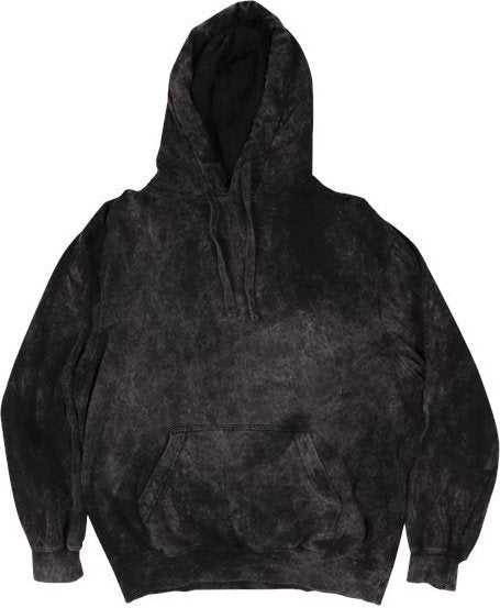 Dyenomite 854BMW Youth Premium Fleece Mineral Wash Hooded Sweatshirt - Black Mineral Wash - HIT a Double - 1
