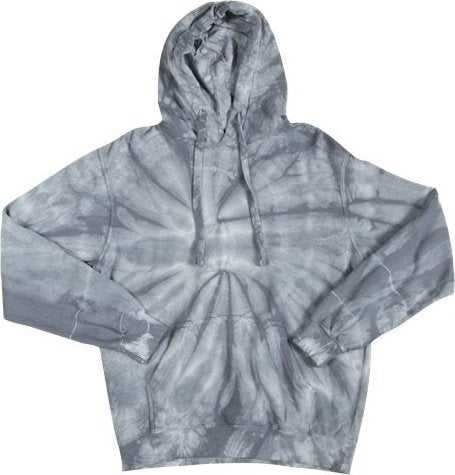 Dyenomite 854CY Cyclone Hooded Tie-Dyed Sweatshirt - Silver - HIT a Double - 1