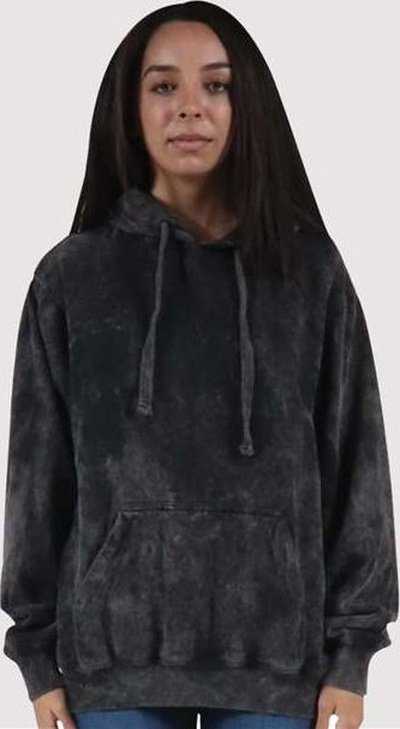 Dyenomite 854MW Premium Fleece Mineral Wash Hooded Sweatshirt - Black Mineral Wash - HIT a Double - 2