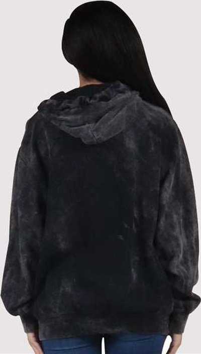 Dyenomite 854MW Premium Fleece Mineral Wash Hooded Sweatshirt - Black Mineral Wash - HIT a Double - 4