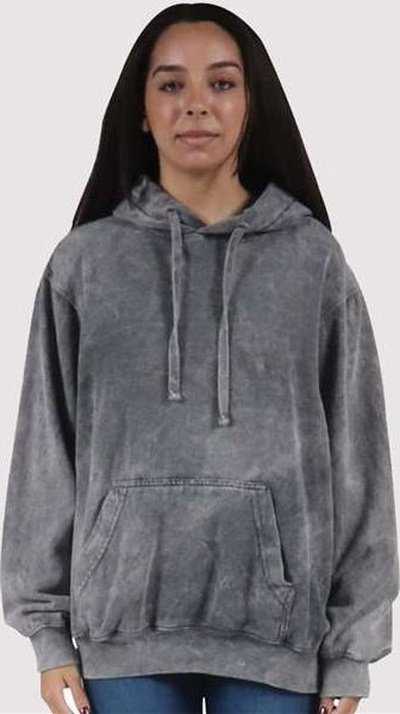 Dyenomite 854MW Premium Fleece Mineral Wash Hooded Sweatshirt - Gray Mineral Wash - HIT a Double - 1