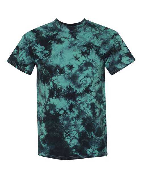 Dyenomite 200CR Crystal Tie-Dyed T-Shirt - Black Teal - HIT a Double