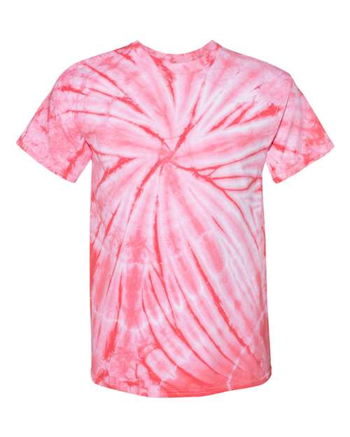 Dyenomite 200CY Cyclone Pinwheel Tie-Dyed T-Shirt - Coral - HIT a Double