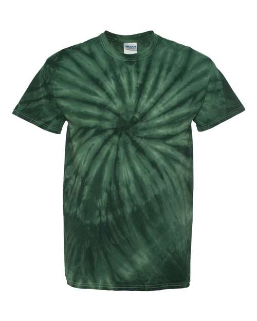 Dyenomite 200CY Cyclone Pinwheel Tie-Dyed T-Shirt - Forest - HIT a Double