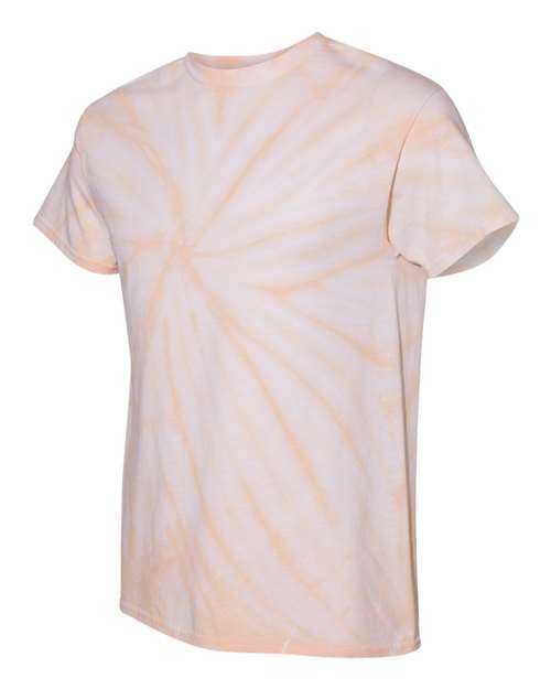 Dyenomite 200CY Cyclone Pinwheel Tie-Dyed T-Shirt - Peach - HIT a Double