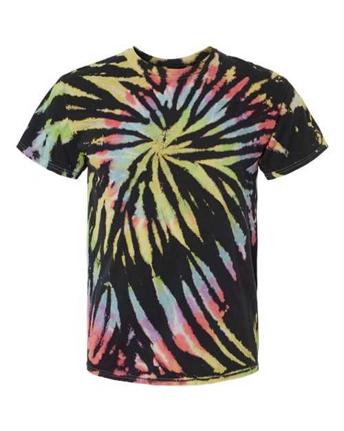 Dyenomite 200MS Multi-Color Spiral Tie-Dyed T-Shirt - Aurora - HIT a Double